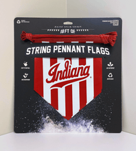 Load image into Gallery viewer, Indiana University Pennant Flags | 18&#39; of string with 12 flags | Candy Stripe | Banner Flags |Waterproof | Double sided | Durable | Recyclable
